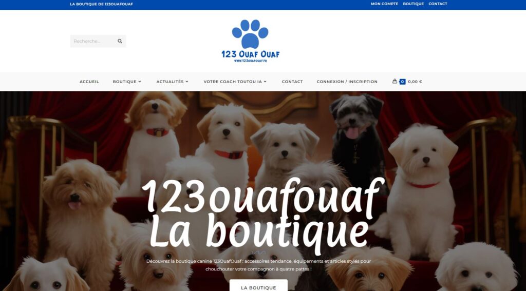 Site boutique wordpress pour animaux