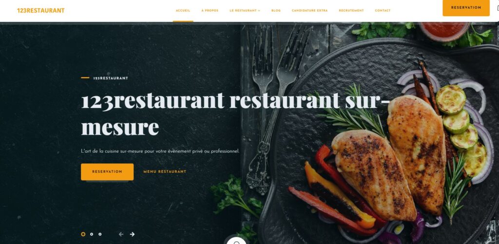 Site internet pour restaurant et traiteur